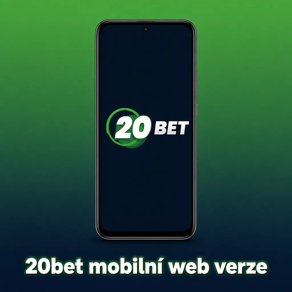 Mobilní verze webu 20bet přizpůsobená pro smartphony a tablety s živými sázkami a kasinem