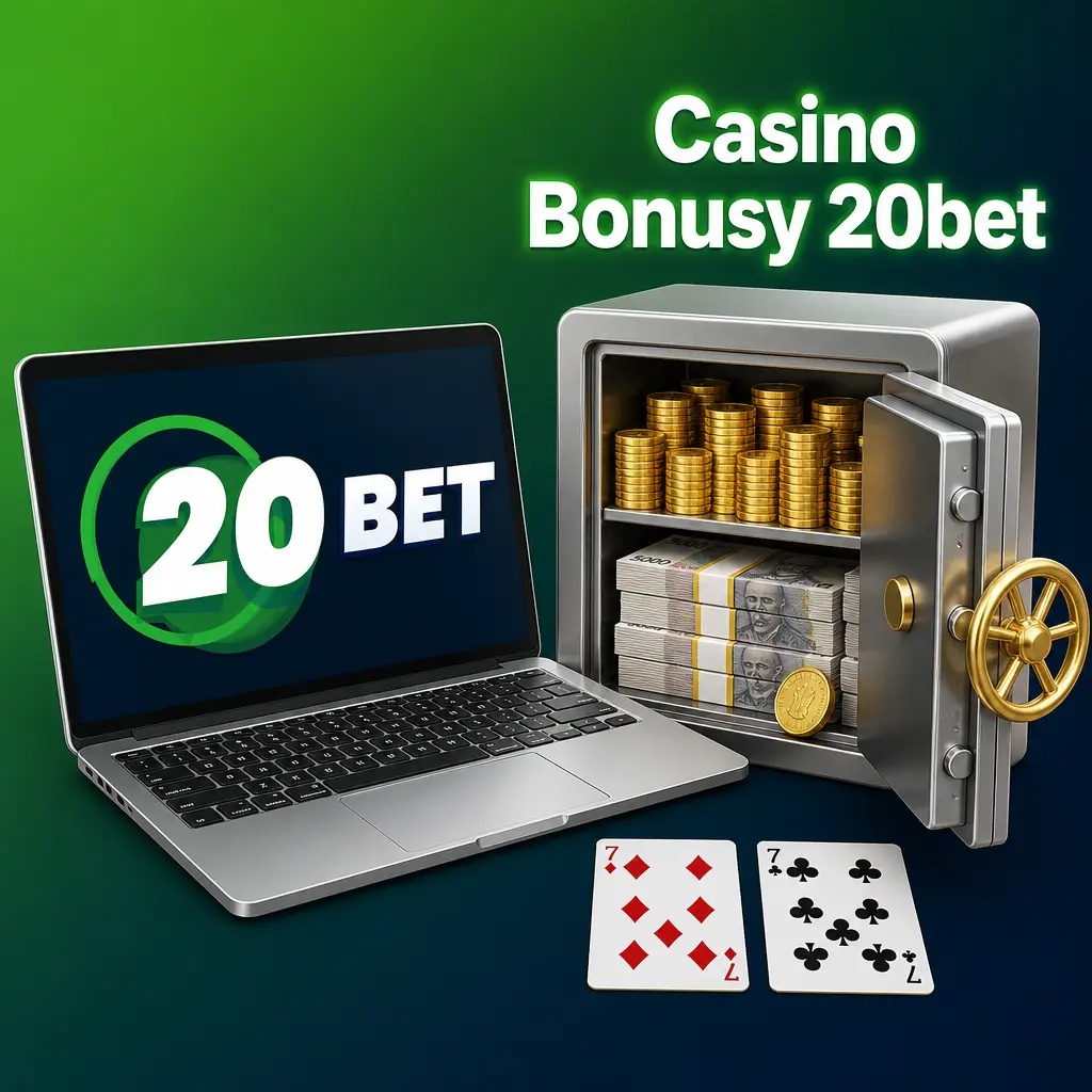 Casino bonusy 20bet: uvítací balíček, reload bonus, free spiny a týdenní cashback pro registrované hráče