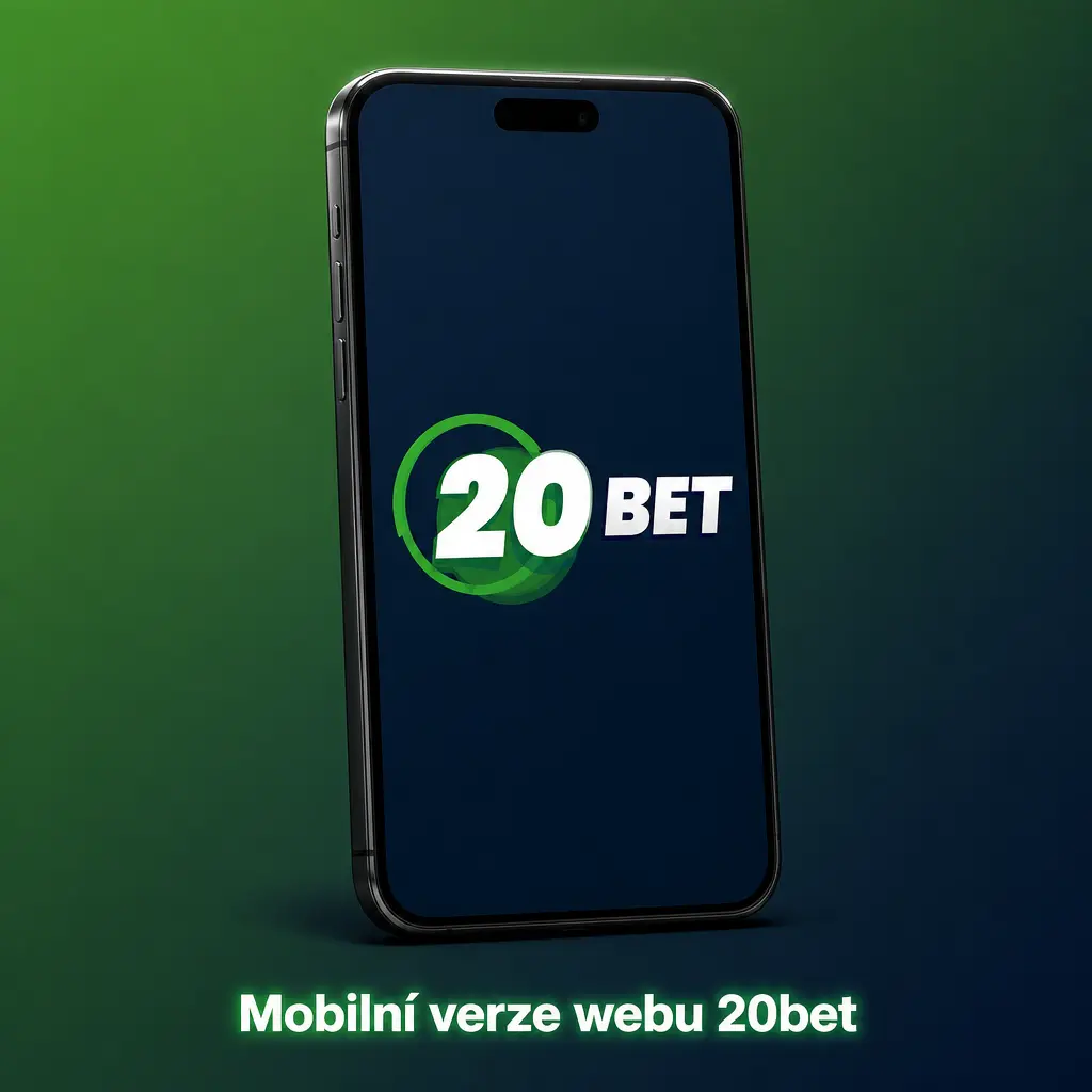 Mobilní verze webu 20bet v prohlížeči telefonu s přístupem ke sportům a casinu bez instalace aplikace