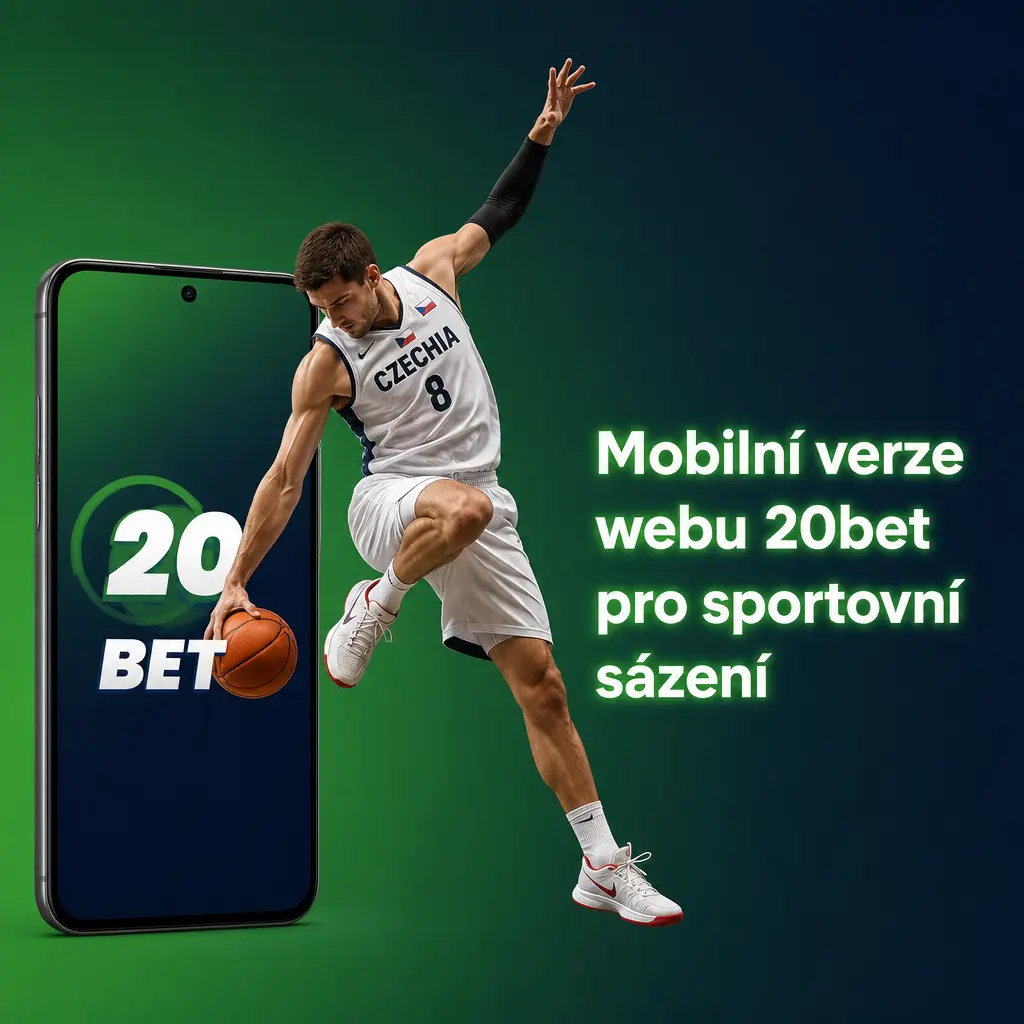 Mobilní verze webu 20bet pro sportovní sázení v prohlížeči telefonu bez nutnosti stahování aplikace