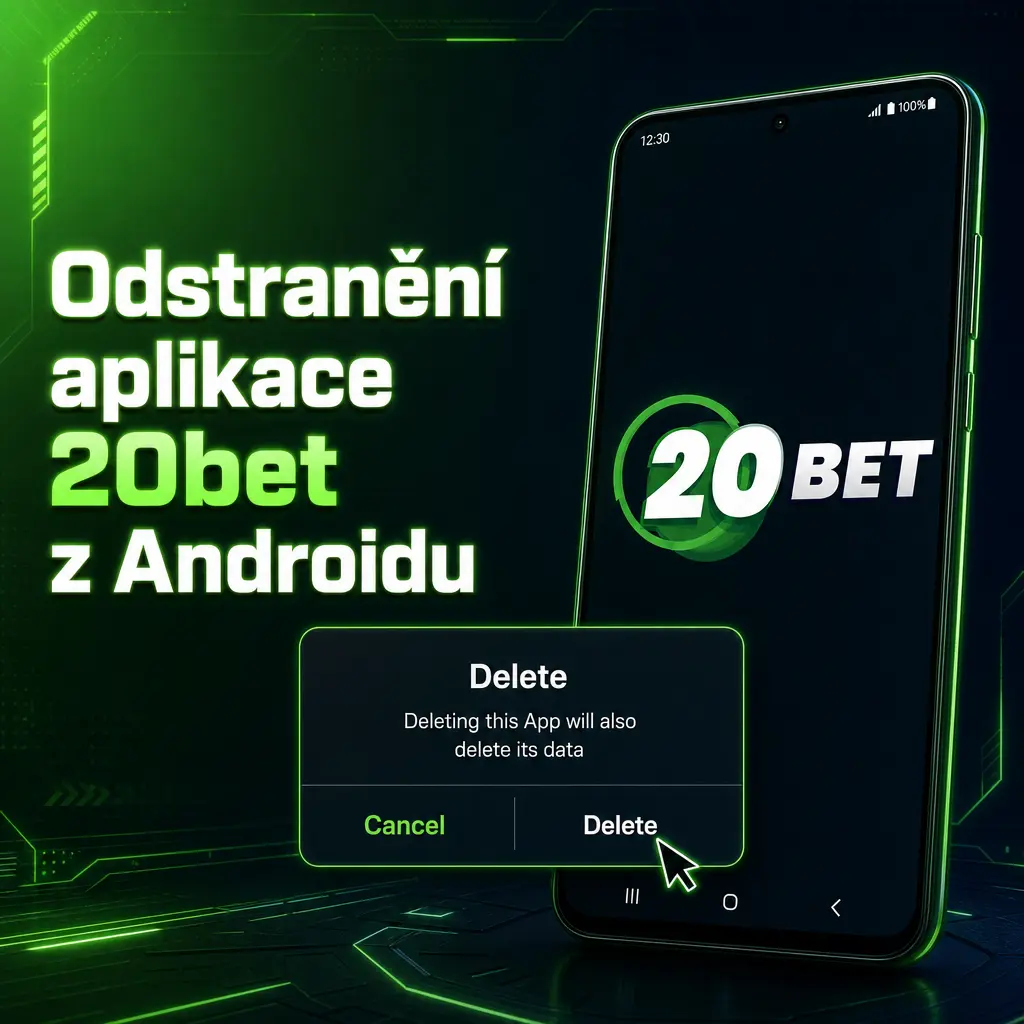 Odinstalace aplikace 20bet z Androidu přes nastavení telefonu v sekci Aplikace