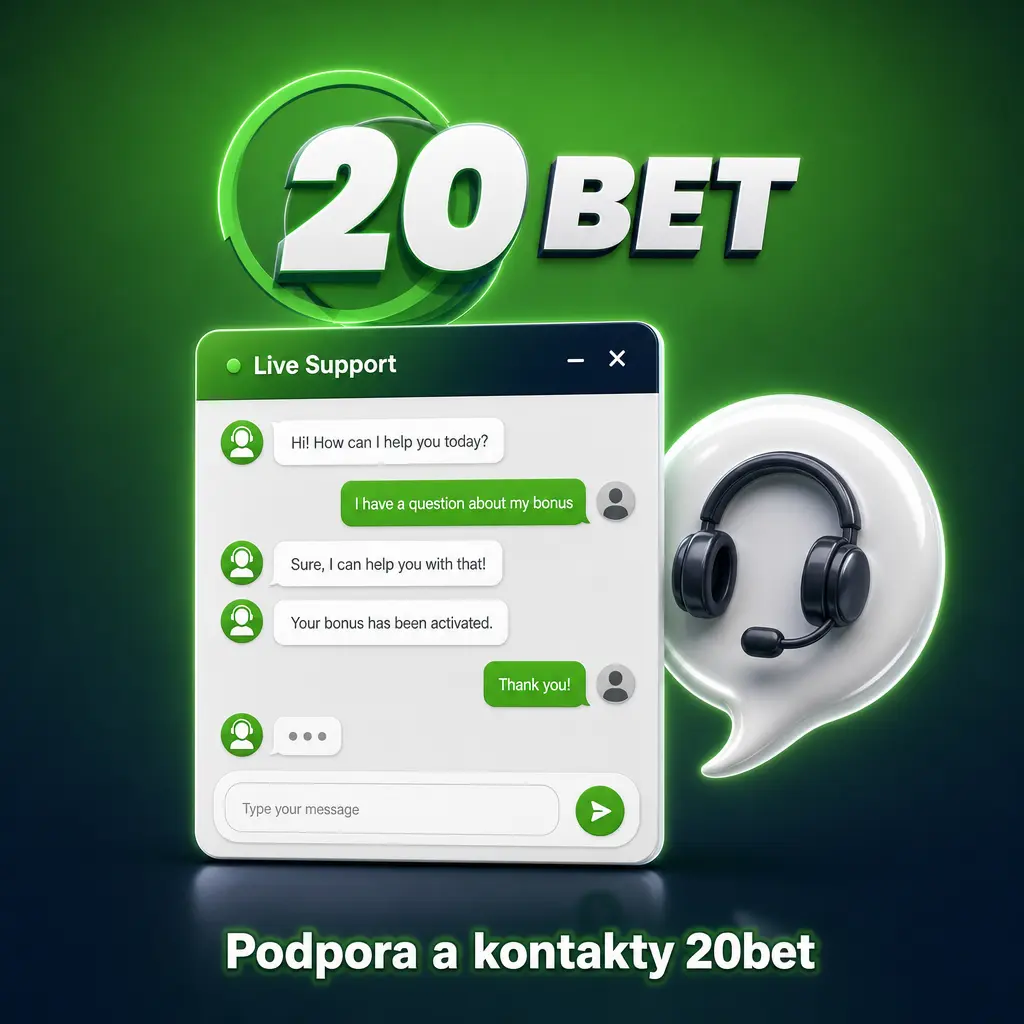 Zákaznická podpora 20bet – živý chat, e-mail a FAQ pro pomoc s účtem, vklady a bonusy
