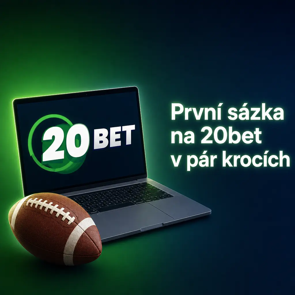 Návod na první sázku na 20bet: registrace, výběr sportu, zápasu, kurzu a potvrzení vkladu v tiketu.
