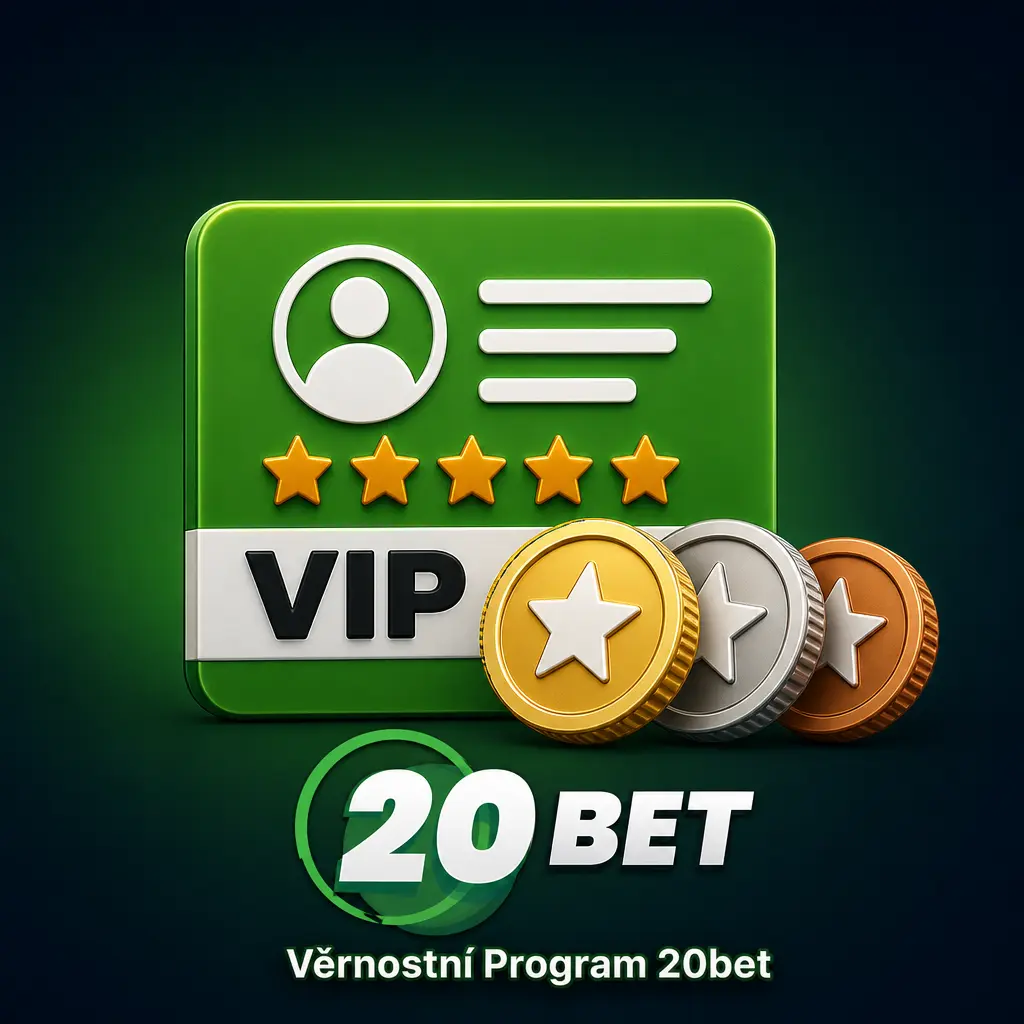 Věrnostní program 20bet: úrovně Bronze až VIP, cashback, body za sázky a exkluzivní VIP výhody pro hráče.