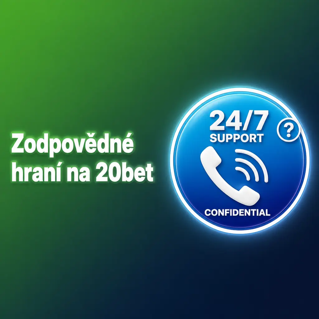 Nástroje zodpovědného hraní na 20bet: limity vkladu, sebevyloučení, časový limit relace a test na hráčskou závislost.